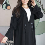 ⁦عباية بليزر قماش انترنت نص كلوش⁩ - الصورة ⁦5⁩