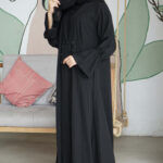 ⁦عباية بليزر قماش انترنت نص كلوش⁩ - الصورة ⁦6⁩