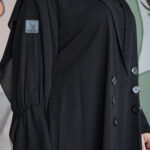 ⁦عباية بليزر قماش انترنت نص كلوش⁩ - الصورة ⁦8⁩