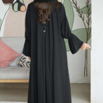 ⁦عباية بليزر قماش انترنت نص كلوش⁩ - الصورة ⁦9⁩