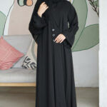 ⁦عباية بليزر قماش انترنت نص كلوش⁩ - الصورة ⁦10⁩