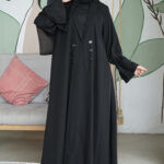 عباية بليزر مع ياقة انترنت نص كلوش