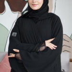 عباية حرير كسرات كامل وكم دانتيل مميزة