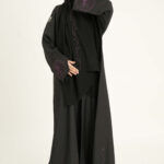 ⁦عباية آلاء مطرزة بخيوط مخفية بالموف⁩ - الصورة ⁦5⁩