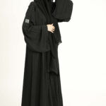 ⁦عباية سوداء كلوش نواعم بدقه كلفه مندمجة بسكره⁩ - الصورة ⁦7⁩