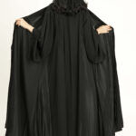 ⁦عباية سوداء كلوش نواعم بدقه كلفه مندمجة بسكره⁩ - الصورة ⁦4⁩