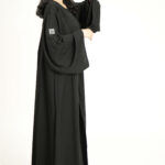 ⁦عباية سوداء كلوش نواعم بدقه كلفه مندمجة بسكره⁩ - الصورة ⁦5⁩