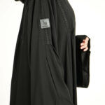 ⁦عباية سوداء كلوش نواعم بدقه كلفه مندمجة بسكره⁩ - الصورة ⁦2⁩
