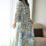 ⁦جلابية اخضر بلياقه مشجره بورق شجره (6)⁩ - الصورة ⁦5⁩