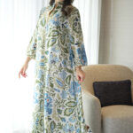 جلابية اخضر بلياقه مشجره بورق شجره (6)