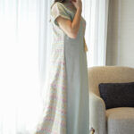 جلابيه بترتر ملون من حلق و خلف كامل