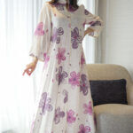 جلابيه موف بلياقه مشجره وروده (7)