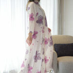 ⁦جلابيه موف بلياقه مشجره وروده (7)⁩ - الصورة ⁦6⁩