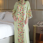 جلابية تيفاني مطرزه بالوان من امام و خلف