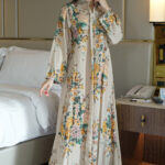 ⁦جلابيه بيج بلياقه مشجره كامل (7)⁩ - الصورة ⁦6⁩