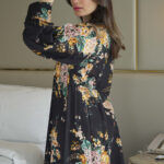 ⁦جلابيه اسود بلياقه مشجره كامل  (7)⁩ - الصورة ⁦3⁩