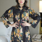 ⁦جلابيه اسود بلياقه مشجره كامل  (7)⁩ - الصورة ⁦7⁩