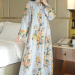 ⁦جلابيه سماوي بلياقه مشجره كامل (7)⁩ - الصورة ⁦4⁩