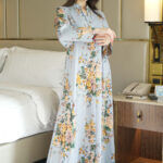 ⁦جلابيه سماوي بلياقه مشجره كامل (7)⁩ - الصورة ⁦5⁩