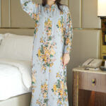 ⁦جلابيه سماوي بلياقه مشجره كامل (7)⁩ - الصورة ⁦6⁩