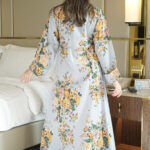 ⁦جلابيه سماوي بلياقه مشجره كامل (7)⁩ - الصورة ⁦3⁩