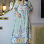 ⁦جلابية تيفاني بلياقه مشجره كامل بورود مرسومه (7)⁩ - الصورة ⁦6⁩