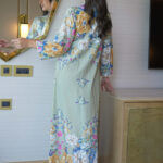 ⁦جلابية تيفاني بلياقه مشجره كامل بورود مرسومه (7)⁩ - الصورة ⁦8⁩