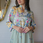 ⁦جلابية تيفاني بلياقه مشجره كامل بورود مرسومه (7)⁩ - الصورة ⁦2⁩