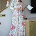 جلابيه احمر بلياقه مشجره بورق شجره (6)