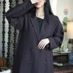 ⁦عباية بليزر بني رسمية بجيوب⁩ - الصورة ⁦2⁩