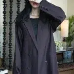 ⁦عباية بليزر بني رسمية بجيوب⁩ - الصورة ⁦5⁩