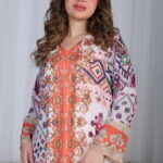 ⁦جلابية موف حرير بالوان مشجره و فصوص⁩ - الصورة ⁦13⁩