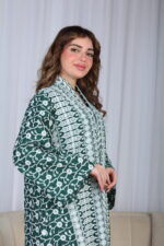 ⁦جلابية خليجية اخضر تصميم ملكي⁩ - الصورة ⁦8⁩