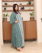 ⁦جلابية خليجية اخضر تصميم ملكي⁩ - الصورة ⁦4⁩