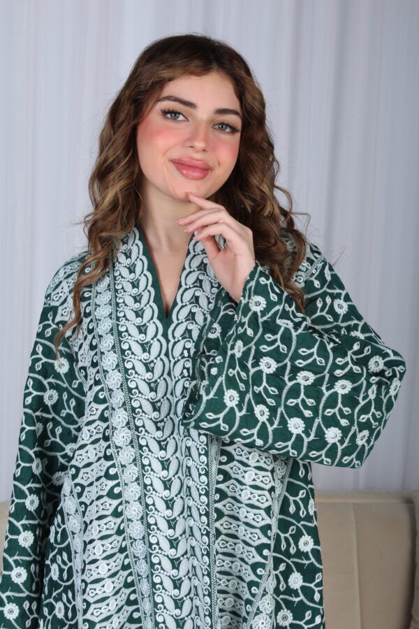 ⁦جلابية خليجية اخضر تصميم ملكي⁩ - الصورة ⁦15⁩