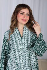 ⁦جلابية خليجية اخضر تصميم ملكي⁩ - الصورة ⁦16⁩