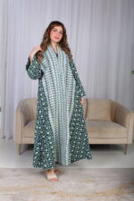 ⁦جلابية خليجية اخضر تصميم ملكي⁩ - الصورة ⁦10⁩