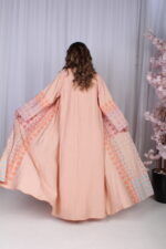 ⁦جلابية خربزي خليجية قطعتين مشجره بشك و دقات ملونة⁩ - الصورة ⁦18⁩