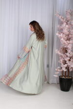 ⁦جلابية تيفاني خليجية قطعتين مشجره بشك و دقات ملونة⁩ - الصورة ⁦16⁩