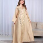 ⁦جلابية ذهبي وترتر ذهبي خليجيه بياقة و شك⁩ - الصورة ⁦8⁩