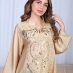 ⁦جلابية ذهبي وترتر ذهبي خليجيه بياقة و شك⁩ - الصورة ⁦12⁩