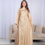 ⁦جلابية ذهبي وترتر ذهبي خليجيه بياقة و شك⁩ - الصورة ⁦13⁩