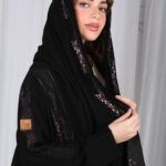 ⁦عباية دقات تطريز ملونه راقي⁩ - الصورة ⁦4⁩