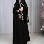 عباية شك ملون على شكل ورورد ملونة