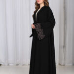 ⁦عباية بتطريز نحاسي في اكمام ورق شجرة⁩ - الصورة ⁦11⁩