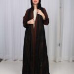 ⁦عباية شيفون بني جاكار كتف⁩ - الصورة ⁦13⁩