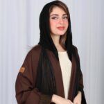 ⁦عباية شيفون بني جاكار كتف⁩ - الصورة ⁦14⁩