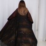 ⁦عباية شيفون بني جاكار كتف⁩ - الصورة ⁦20⁩