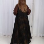 ⁦عباية شيفون بني جاكار كتف⁩ - الصورة ⁦8⁩