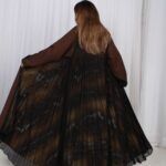 عباية شيفون بني جاكار كتف